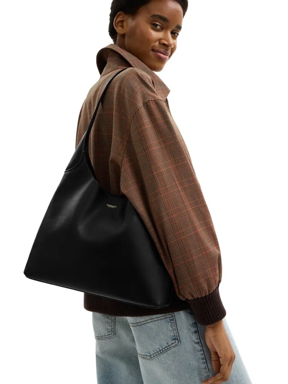 Coach Brooklyn 34 in Black Leather - Picture 2 of 8